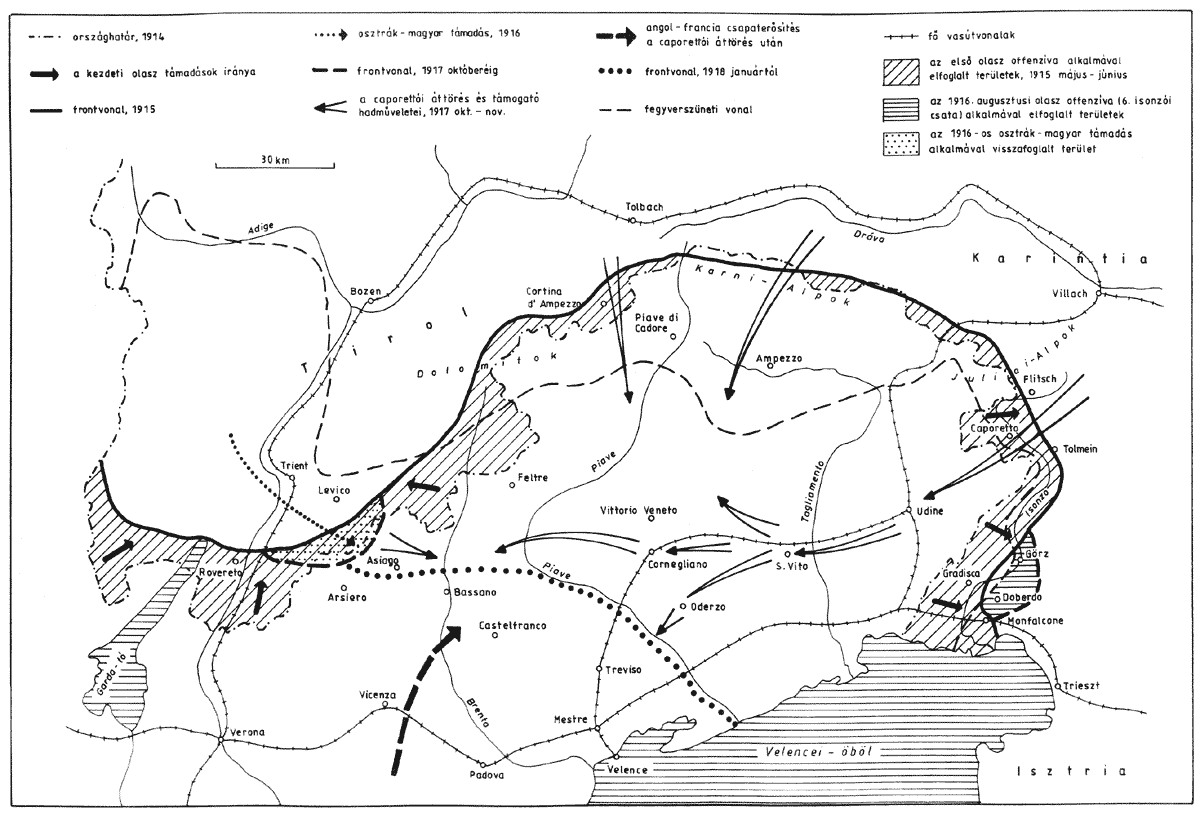 front térkép Doberdó, Isonzó és az olasz front száz éves csatái | Magyar  front térkép
