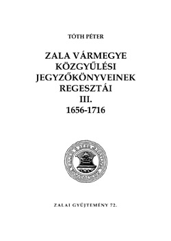 Zalai Gyűjtemény 72. kötet borítójának képe